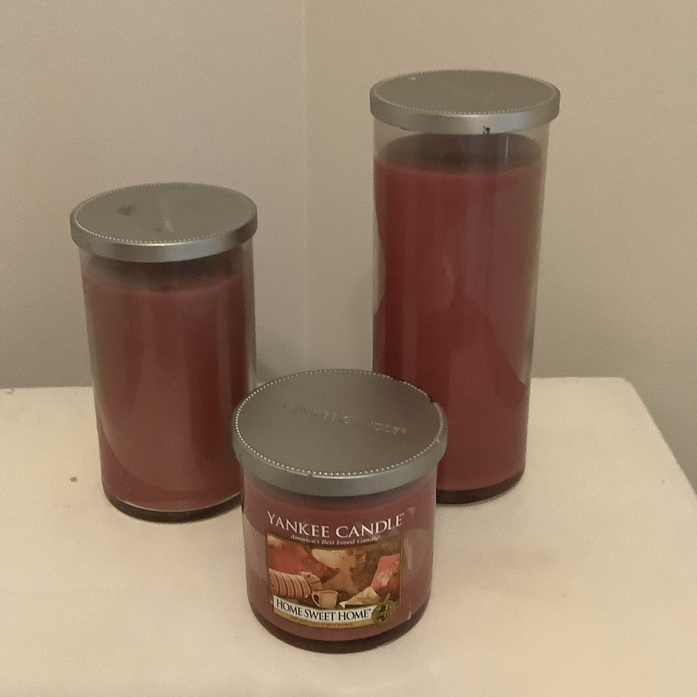 Yankee Candle Home Sweet Home Pillar Candle Trio
